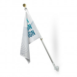 Bandera y mástil para pared Pack