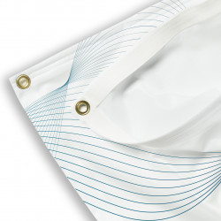 Bandera con ollaos alrededor